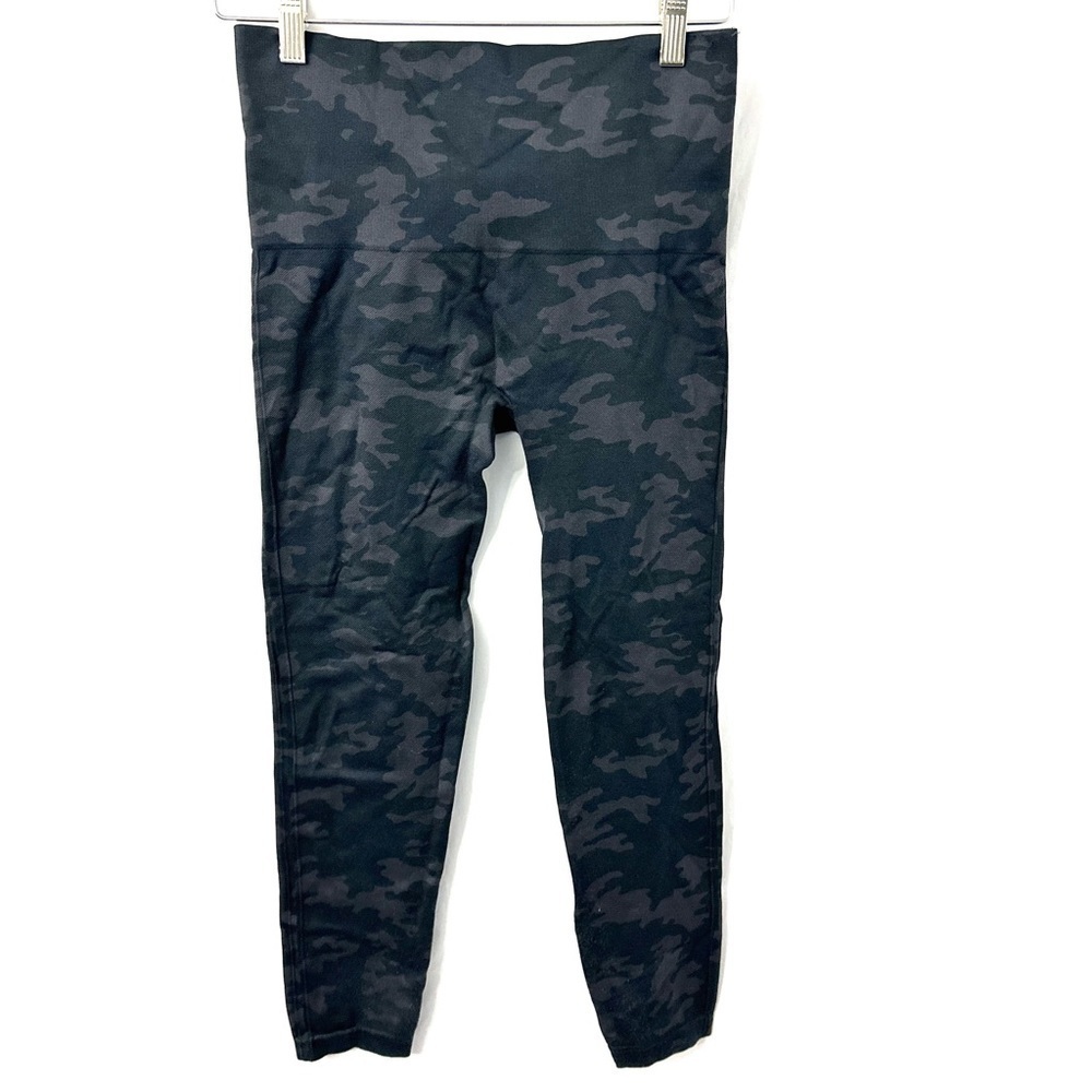 Spanx Black Camo High Waist Leggings Large